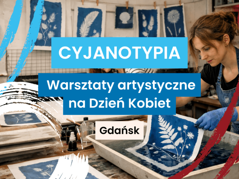 Cyjanotypia – warsztaty artystyczne na&nbsp;Dzień Kobiet w Domu Rozwoju Gdańsk