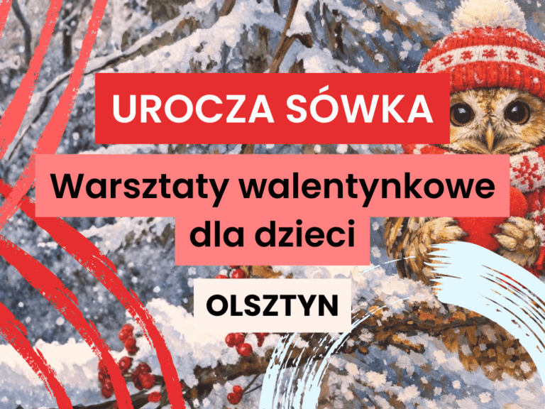 Urocza sówka – warsztaty walentynkowe dla dzieci w&nbsp;wieku 6 – 12 lat w&nbsp;Domu Rozwoju Olsztyn